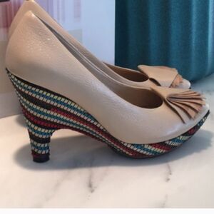 Glory Chen Rare wedge size 8 Fauna Platform Heels